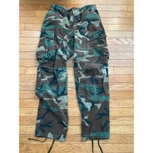 Men’s Size S US Military Pants Woodland Camouflage Army Trouser